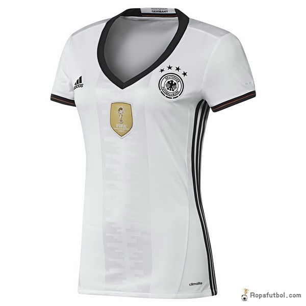 Camiseta Alemania Replica Primera Ropa Mujer 2016 Blanco